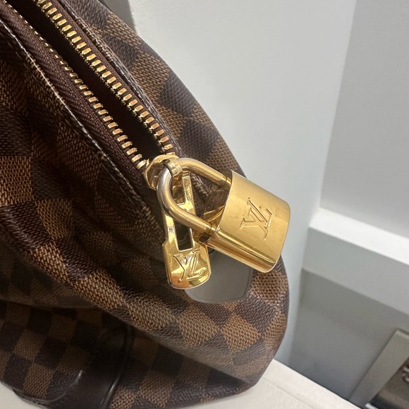 Louis Vuitton Damier Ebene Verona mid size Bag with gold accents - Picture 7 of 10